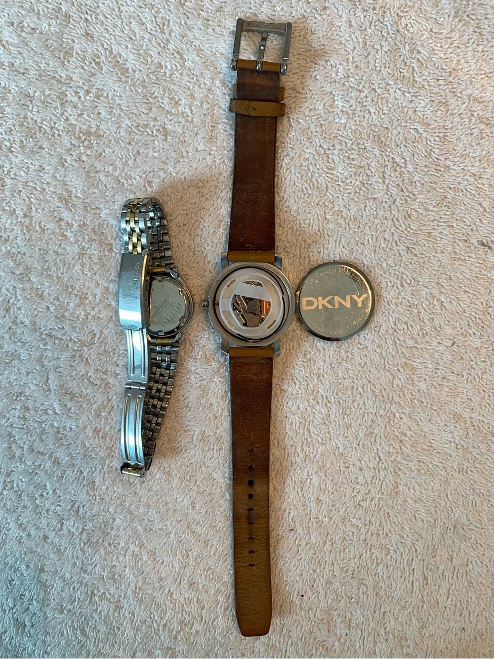 Pair of ladies watches: Citizen Quartz and DKNY Soho for PARTS OR REPAIR